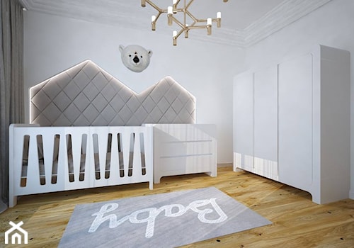 Mieszkanie Gdynia Nowe Orłowo - Mały biały pokój dziecka dla niemowlaka dla chłopca dla dziewczynki - zdjęcie od Arte Dizain