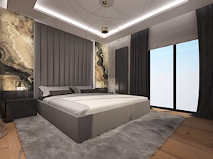 Mieszkanie w Warszawie - Średnia szara sypialnia - zdjęcie od Arte Dizain