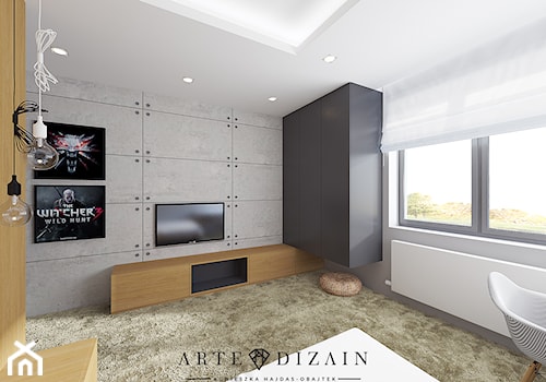 Dom w Gdyni - Duża biała sypialnia - zdjęcie od Arte Dizain
