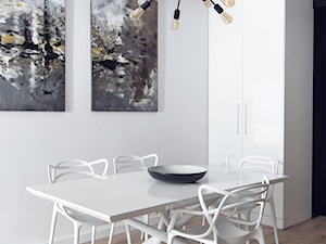 Apartament w Baltiq Plaza - Mała biała jadalnia, styl nowoczesny - zdjęcie od Arte Dizain