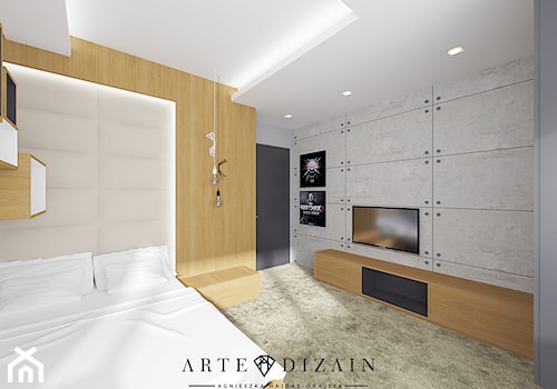 Dom w Gdyni - Średnia szara sypialnia - zdjęcie od Arte Dizain