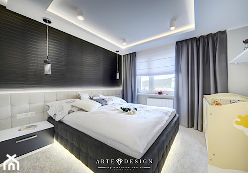 Apartament w Gdyni - Średnia sypialnia, styl nowoczesny - zdjęcie od Arte Dizain