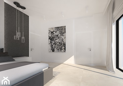 Dom w Sztumie - Średnia szara sypialnia - zdjęcie od Arte Dizain