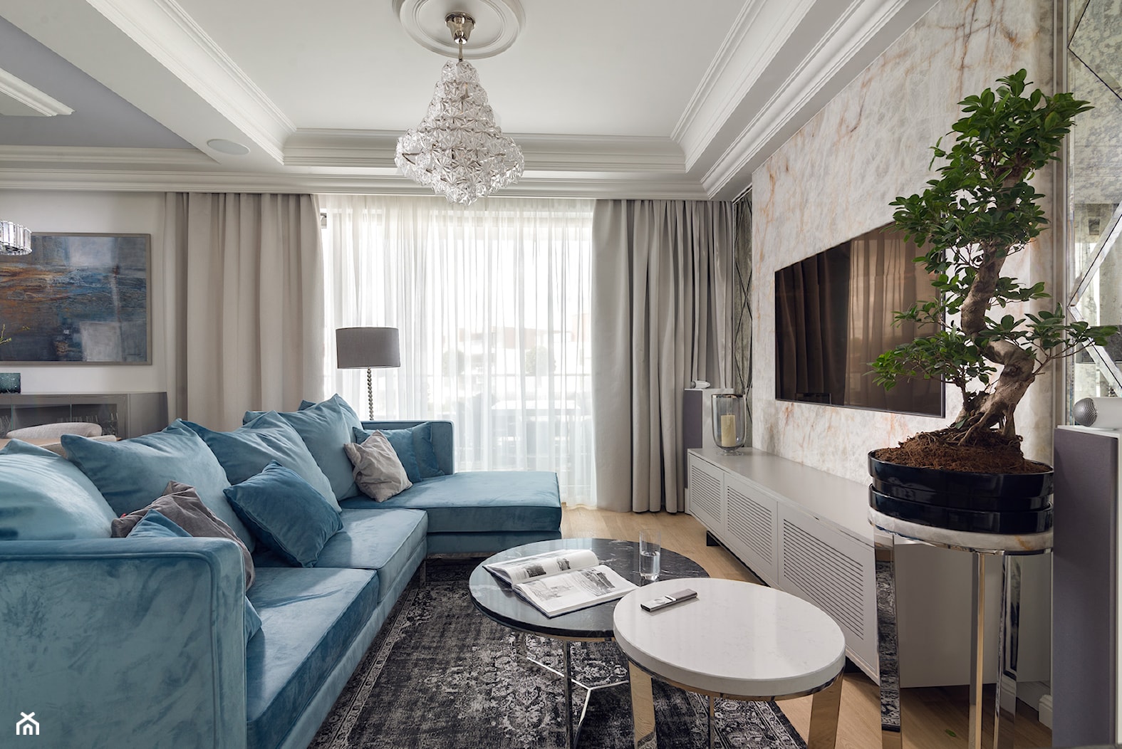 Apartament Gdynia Nowe Orłowo - Mały szary salon - zdjęcie od Arte Dizain - Homebook