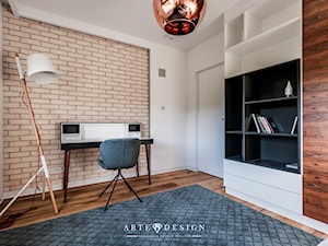 Mieszkanie w Gdańsku - Średnie beżowe białe biuro, styl nowoczesny - zdjęcie od Arte Dizain