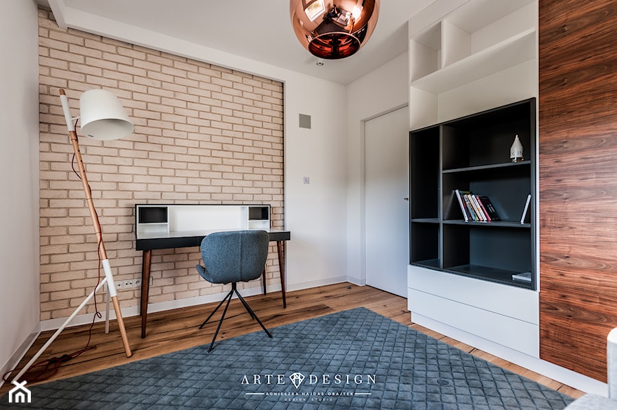 Mieszkanie w Gdańsku - Średnie beżowe białe biuro, styl nowoczesny - zdjęcie od Arte Dizain