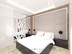 Wizualizacja wnętrz apartamentów w Sopocie - Duża sypialnia, styl nowoczesny - zdjęcie od Arte Dizain