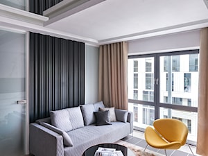 Apartament w Baltiq Plaza - Średni czarny szary salon, styl nowoczesny - zdjęcie od Arte Dizain