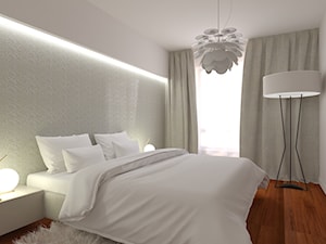 Mieszkanie w Gdyni Małym Kacku - Mała biała sypialnia - zdjęcie od Arte Dizain