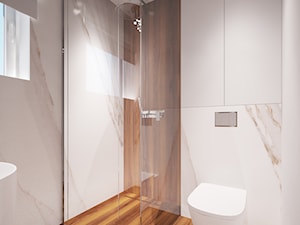 Dom w Murowańcu - Mała z punktowym oświetleniem łazienka z oknem - zdjęcie od Arte Dizain