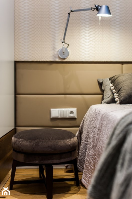 Mieszkanie Nowe Orłowo - Mała szara sypialnia, styl nowoczesny - zdjęcie od Arte Dizain