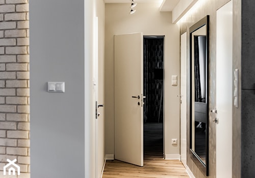 Mieszkanie w Gdańsku - Średni beżowy szary hol / przedpokój, styl nowoczesny - zdjęcie od Arte Dizain