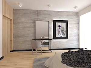 Dom w Rypinie - Średnia beżowa sypialnia - zdjęcie od Arte Dizain