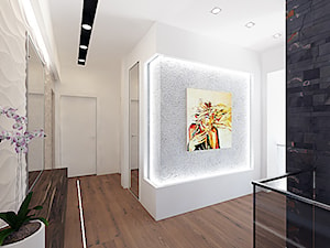 Wnętrza domu w okolicy Gdańska - Średni biały hol / przedpokój, styl nowoczesny - zdjęcie od Arte Dizain