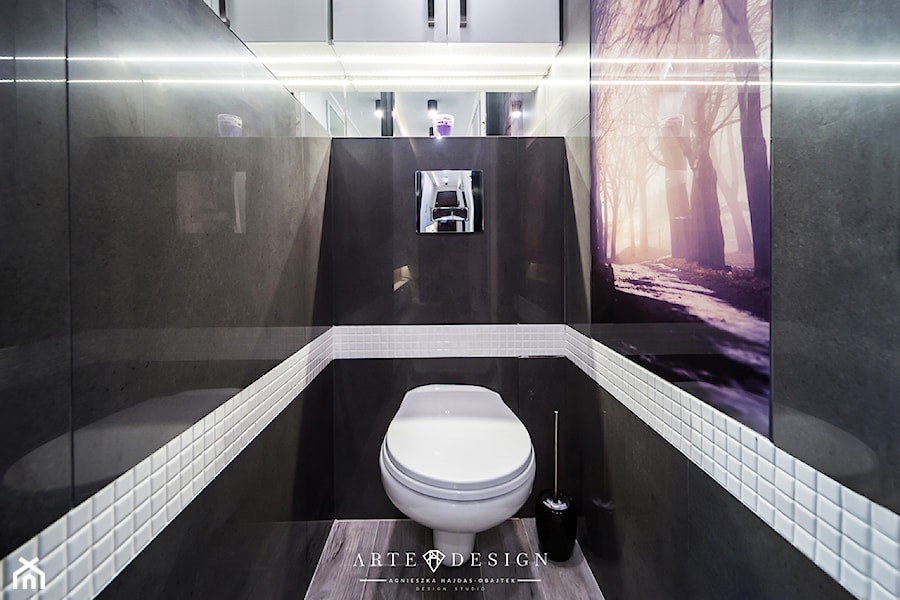 Apartament w Gdyni - Mała bez okna łazienka, styl nowoczesny - zdjęcie od Arte Dizain
