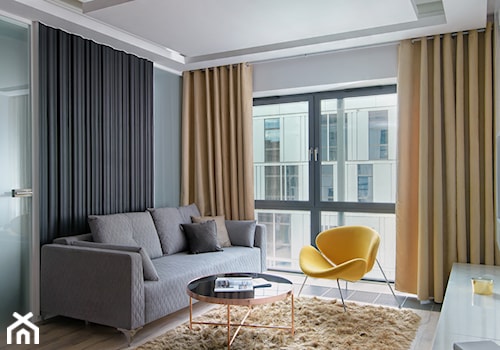 Apartament w Baltiq Plaza - Średni czarny salon, styl nowoczesny - zdjęcie od Arte Dizain