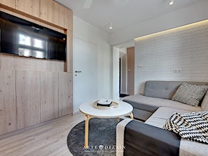 Mieszkanie na wynajem - Sopot - Mały biały salon, styl nowoczesny - zdjęcie od Arte Dizain