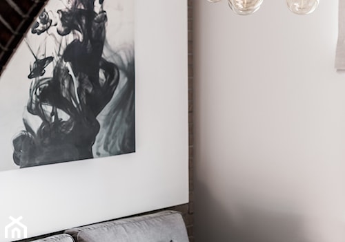 Mieszkanie w Gdańsku - Małe w osobnym pomieszczeniu z sofą białe biuro, styl nowoczesny - zdjęcie od Arte Dizain