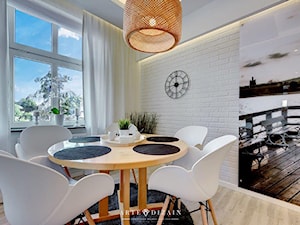 Mieszkanie na wynajem - Sopot - Mała biała jadalnia jako osobne pomieszczenie, styl nowoczesny - zdjęcie od Arte Dizain
