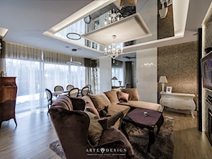 Elegancki apartament w Gdyni - Średni biały salon, styl glamour - zdjęcie od Arte Dizain
