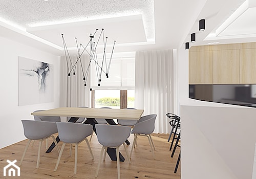 Wnętrza domu w okolicy Gdańska - Średnia szara jadalnia jako osobne pomieszczenie, styl nowoczesny - zdjęcie od Arte Dizain
