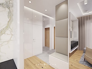 Wizualizacja mieszkania w Orłowie - Średni biały hol / przedpokój, styl nowoczesny - zdjęcie od Arte Dizain