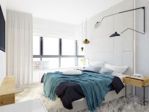 Mieszkanie Silva Gdynia - Średnia biała szara sypialnia - zdjęcie od Arte Dizain