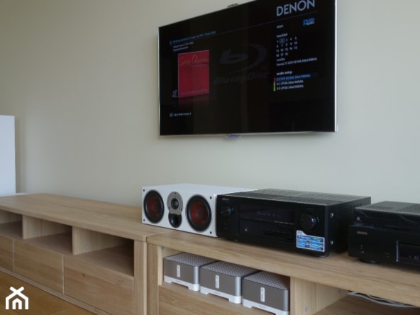 Apartament Powiśle - Salon, styl minimalistyczny - zdjęcie od Bariera Dźwięku Home Audio