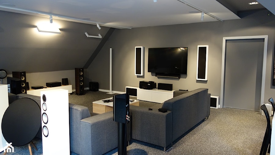 Showroom Gdańsk - Salon, styl minimalistyczny - zdjęcie od Bariera Dźwięku Home Audio