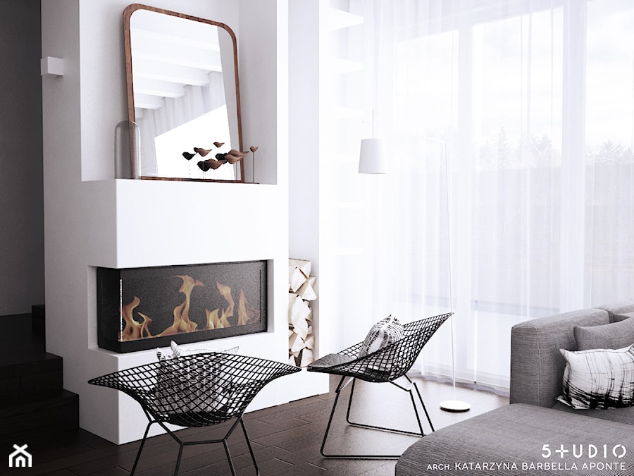 dom dla pary alternatywa - Salon, styl skandynawski - zdjęcie od BARBELLA INTERIORS ( dawniej 5tud10 architektoniczne)