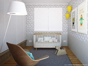 Dom dla rodziny z dziećmi - Średni biały szary pokój dziecka dla dziecka dla chłopca dla dziewczynki, styl nowoczesny - zdjęcie od BARBELLA INTERIORS ( dawniej 5tud10 architektoniczne)