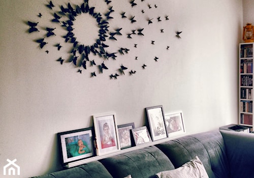 Motyle 3D na ścianie - Salon, styl nowoczesny - zdjęcie od Mamusia Muminka