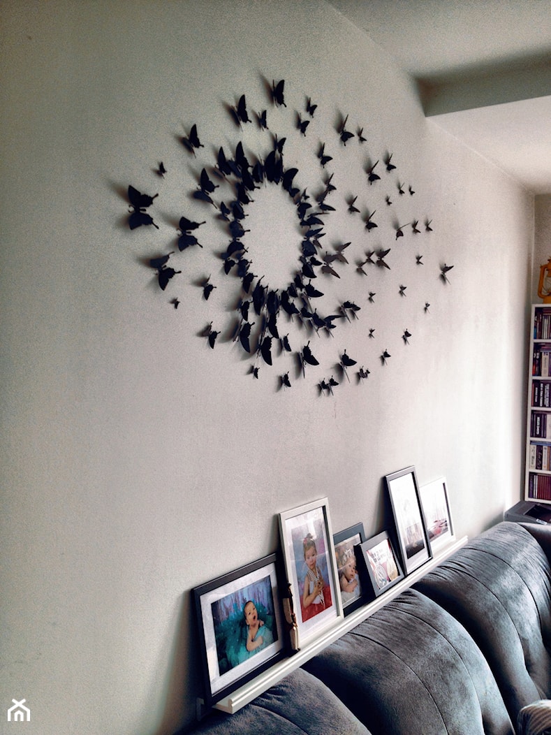 Motyle 3D na ścianie - Salon, styl nowoczesny - zdjęcie od Mamusia Muminka - Homebook