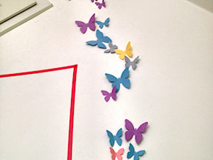 Motyle 3D na ścianie - Pokój dziecka, styl nowoczesny - zdjęcie od Mamusia Muminka