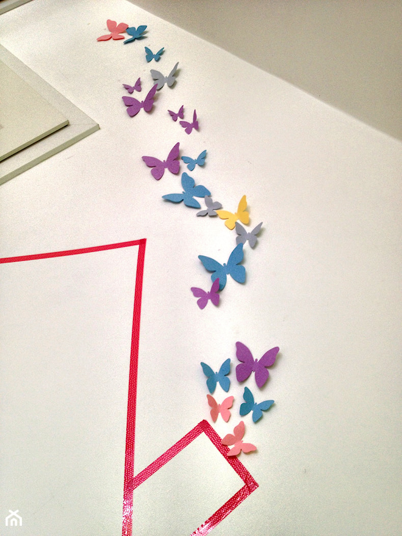 Motyle 3D na ścianie - Pokój dziecka, styl nowoczesny - zdjęcie od Mamusia Muminka - Homebook