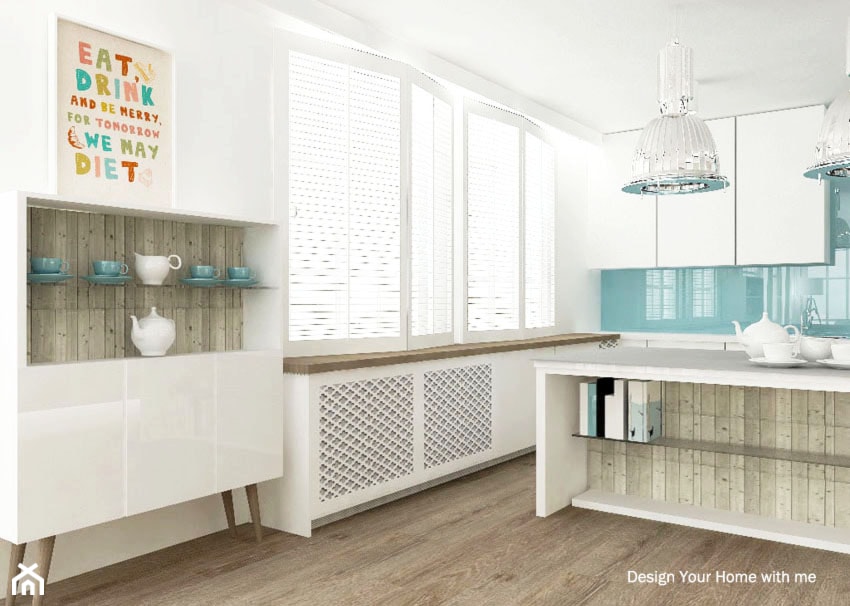 Salon mieszkanie 150 m2 - Kuchnia, styl skandynawski - zdjęcie od Design Your Home with me