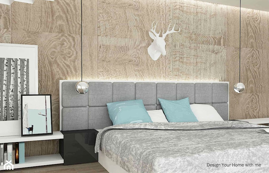 Salon mieszkanie 150 m2 - Sypialnia, styl skandynawski - zdjęcie od Design Your Home with me