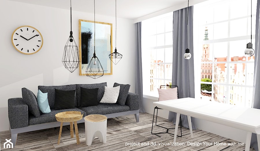 Salon w wakacyjnym mieszkaniu - Salon, styl nowoczesny - zdjęcie od Design Your Home with me