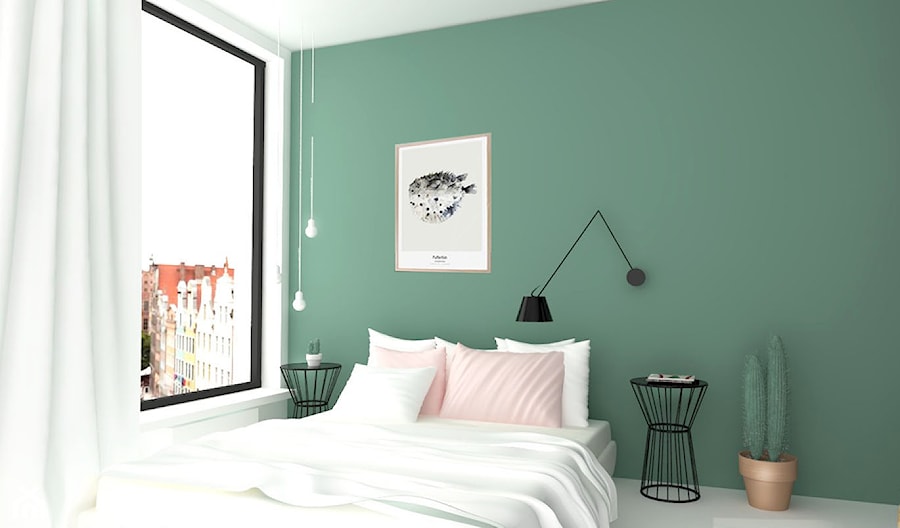Sypialnia w zieleni - zdjęcie od Design Your Home with me