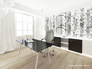 Salon mieszkanie 150 m2 - Biuro, styl skandynawski - zdjęcie od Design Your Home with me