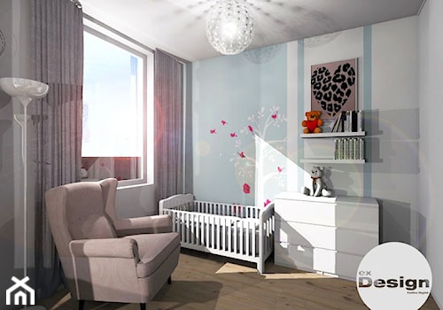 Skandynawskie mieszkanie - Średni szary pokój dziecka dla niemowlaka dla chłopca dla dziewczynki, styl skandynawski - zdjęcie od exDesign Ewelina Stępień-Chojnacka