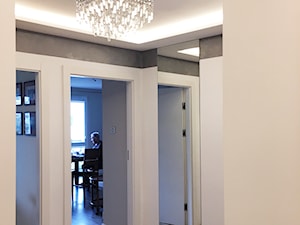 Realizacja- łazienka i przedpokój, Łódź - Średni biały czarny hol / przedpokój, styl nowoczesny - zdjęcie od exDesign Ewelina Stępień-Chojnacka