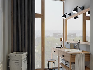 Al. Wilanowska - Średnia łazienka z oknem, styl skandynawski - zdjęcie od EG projekt