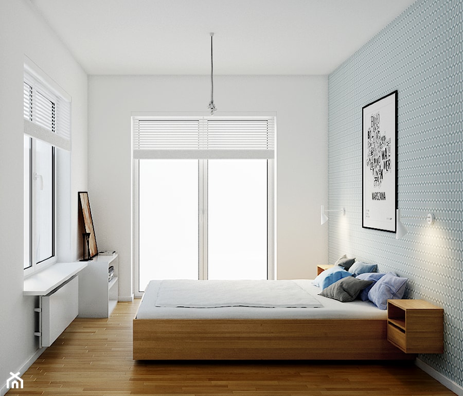 Giełda Niebieskośći - Sypialnia, styl minimalistyczny - zdjęcie od EG projekt