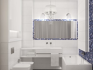Kolorowy artyzm - Średnia bez okna z lustrem łazienka, styl glamour - zdjęcie od EG projekt