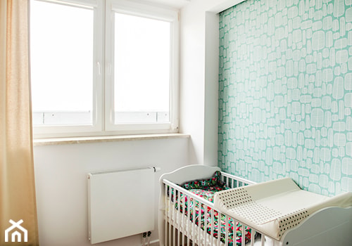 Grochowki Styl - Mały biały miętowy pokój dziecka dla niemowlaka dla chłopca dla dziewczynki, styl ... - zdjęcie od EG projekt
