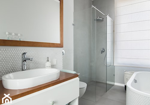 Prostota i Piękno - Duża z punktowym oświetleniem łazienka, styl nowoczesny - zdjęcie od EG projekt