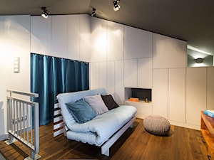 Eklektyczny Pruszków - Średnie w osobnym pomieszczeniu z sofą szare biuro, styl nowoczesny - zdjęcie od EG projekt