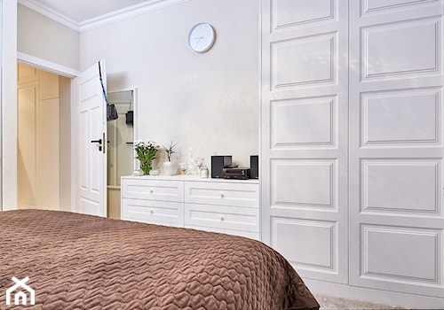 Artystyczny Żoliborz - Średnia szara sypialnia, styl nowoczesny - zdjęcie od EG projekt