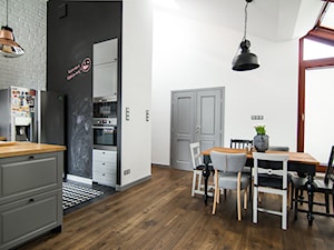 Eklektyczny Pruszków - Duża biała jadalnia w salonie, styl nowoczesny - zdjęcie od EG projekt